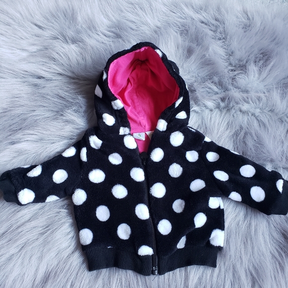 Disney baby Minnie Mouse fleece hooded jacket Size 3 Months - Picture 2 of 10